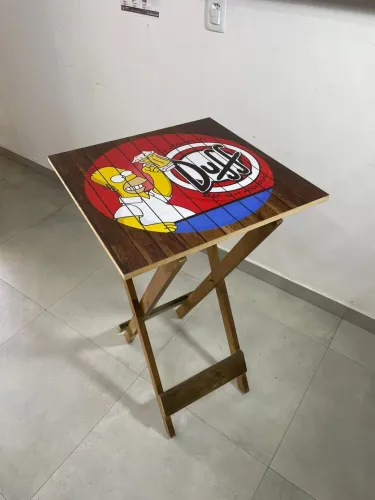 Mesa alta dobrável com impressão UV" vs "Mesa dobrável padrão" 