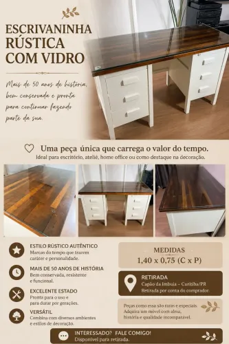 Escrivaninha rústica