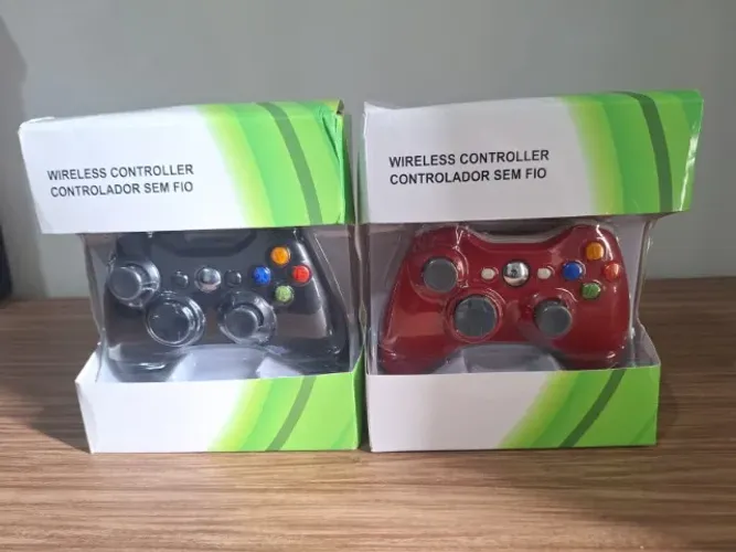 CONTROLE XBOX 360 E PC SEM FIO (NOVO NA CAIXA)