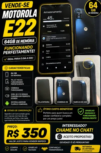 Celular Motorola E22
