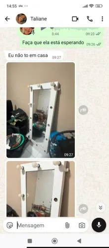 VENDO UM BELÍSSIMO ESPELHO CAMARIM NOVINHO,1,60 POR 50