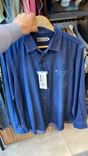 Camisa Jeans Masculina PITT Original Tam M - Nova