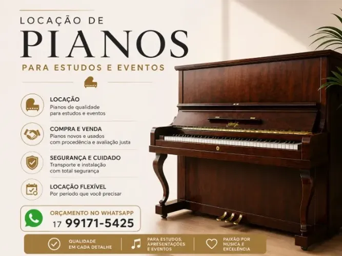 Aluguel Compra Venda Transporte Manutenção de Pianos