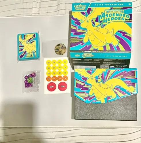 Caixa ETB Asceded Heroes + Acessórios Originais - Pokémon