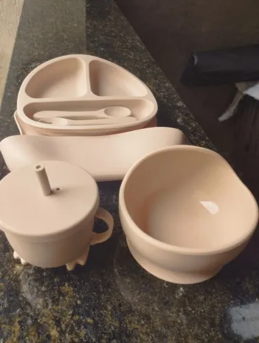 Conjunto alimentação bebê - 6 peças (novo)