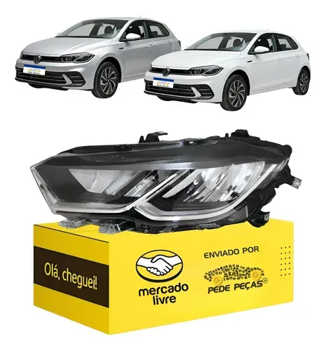 Farol Vw Polo 2023 2024 2025 2026 Full Led L.e Esquerdo/motorista