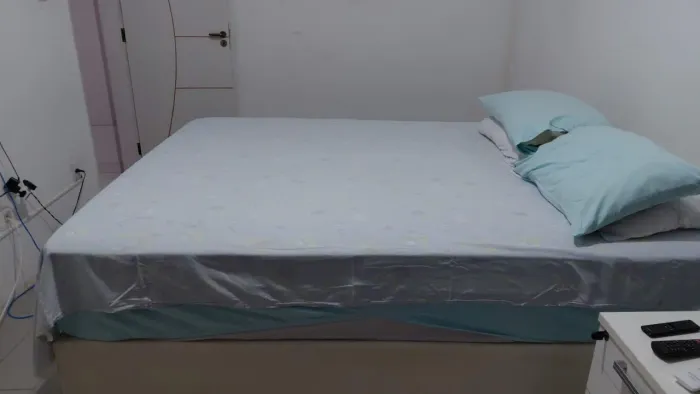 Cama Queen box + colchão ortopédico novo - 8 meses de uso