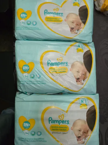 3 Fralda pampers premium care rn+