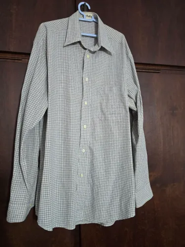 Camisa Social Flafer Quadriculada Tamanho G