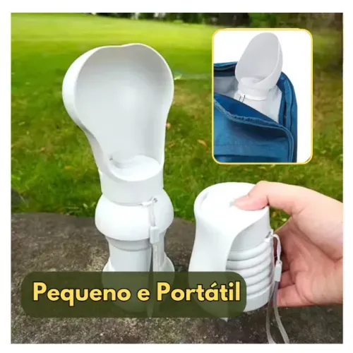 Bebedouro Portátil Dobrável Retratil Silicone Pets Cães Gatos Tigelal Viagem Passeiol Águ