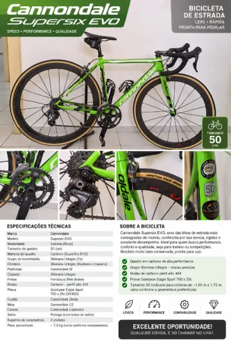 Cannondale SuperSix EVO Carbon Tam. 50 - Ultegra - Rodas Carbono