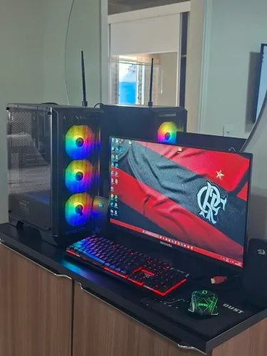 PC Gamer Completo Ryzen 5 4600G + Monitor + Periféricos (Impecável / 1 Ano de Uso)