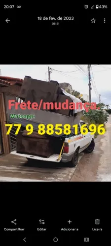 Alex fretes, mudanças, viagens, pode chamar.
