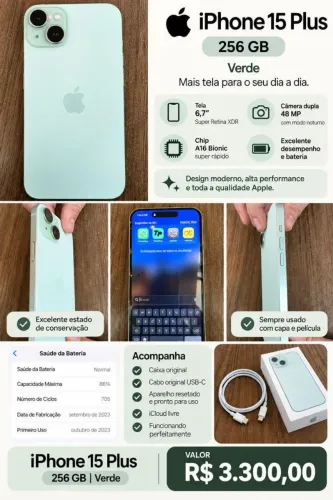 IPHONE 15 PLUS 256 GB