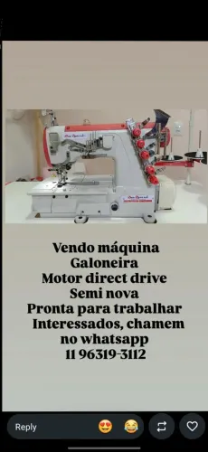 Máquina de costura Galoneira motor direct drive