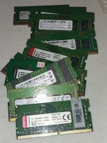 Lote de Memórias RAM Notebook DDR3 e DDR4 - Várias Marcas/Velocidades