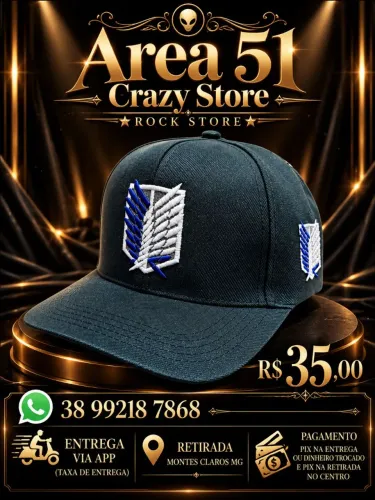 Boné anime diversos (preço unidade)