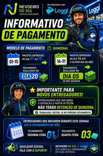 Vaga para entregadores pela Loggi Piraja