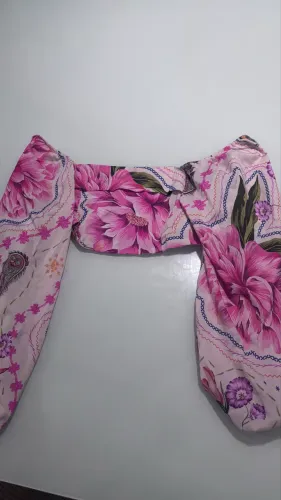 Cropped Estampado com Manga Longa