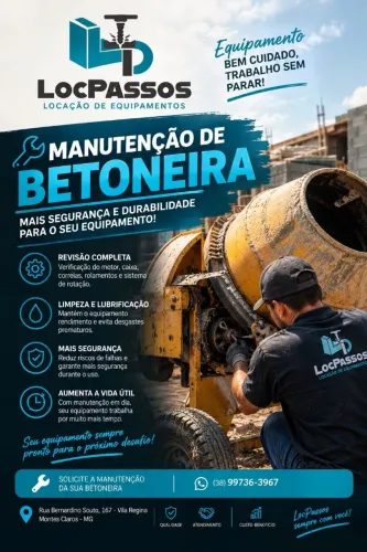 Manutenção em Betoneira