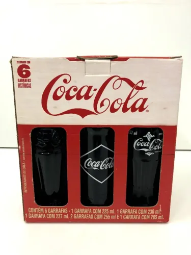 Kit Coca-Cola Garrafas Históricas Completo com Caixa Original - Edição Colecionador