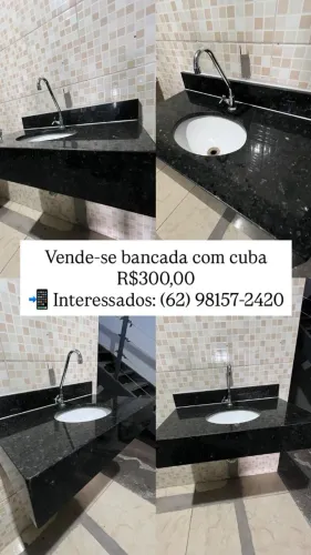 Bancada de Granito com Cuba Embutida