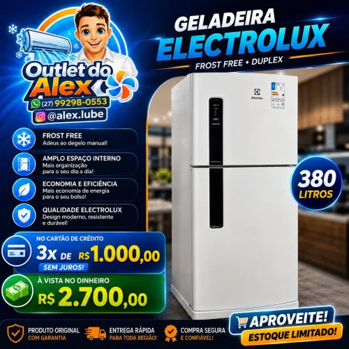 Geladeira Duplex Electrolux- Nova 