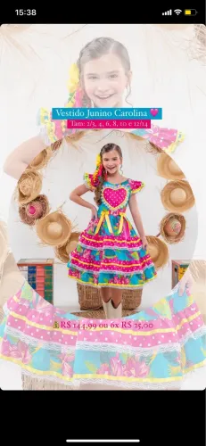 Vestido quadrilha