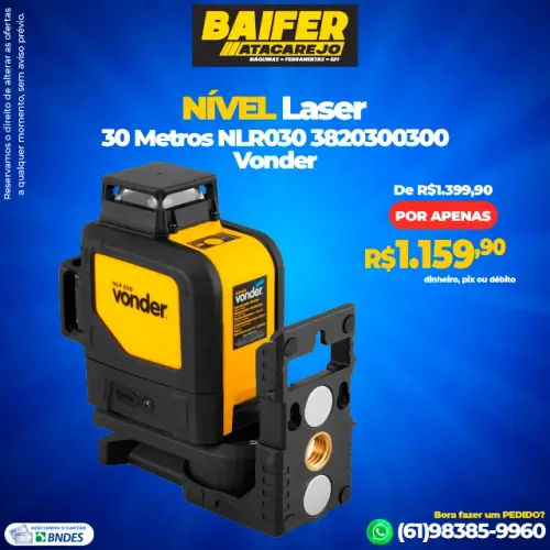 Nível Laser 30 Metros NLR030 3820300300 Vonder