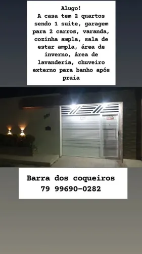 Alugo casa na Barra dos coqueiros