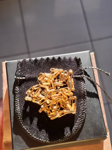 Corrente Tijolinho Alongado Banhada a Ouro 18k com 3mm/60cm