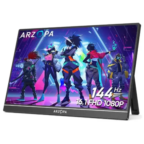 (Renz Informática) Monitor Portatil 16.1 polegadas 144Hz, Full HD 1MS - Garantia