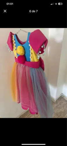 Vestido circo rosa infantil 