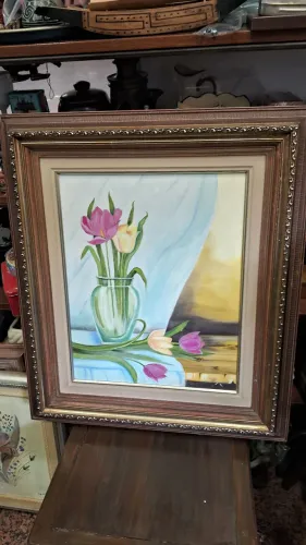 Quadro de Flores Medidas 73x63 belíssima peça 