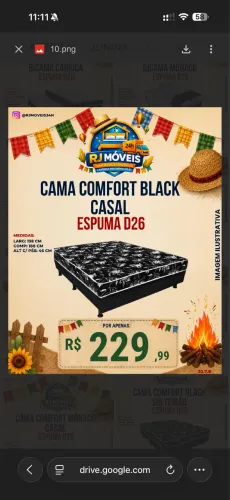 ? 229,99 PROMOÇÃO- cama box confort black Mônaco d26 - direto de fábrica