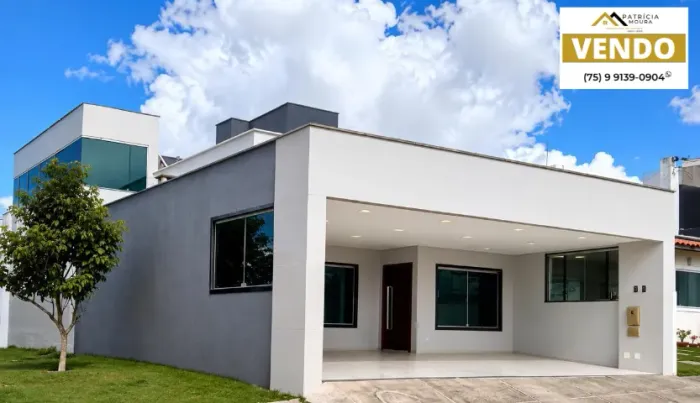 Casa muito ampla 3/4 duas suítes, sendo uma master, no condomínio Villa Jardim, bairro Sim
