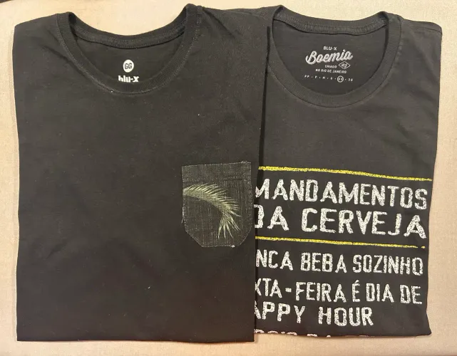 2 Camisetas Blu-X TAM: GG