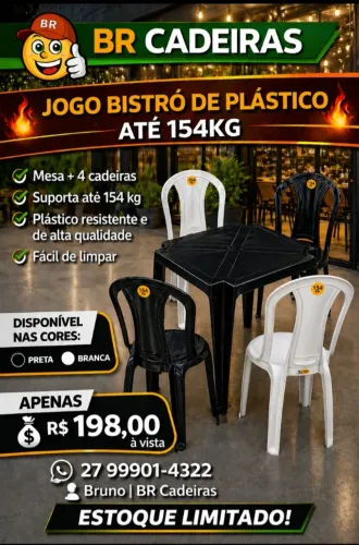 jogo de plastico para lanchonete