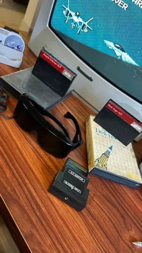 Óculos 3d master system mais dois jogos 