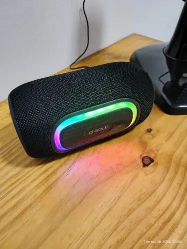Caixa de Som Bluetooth Portátil com LED