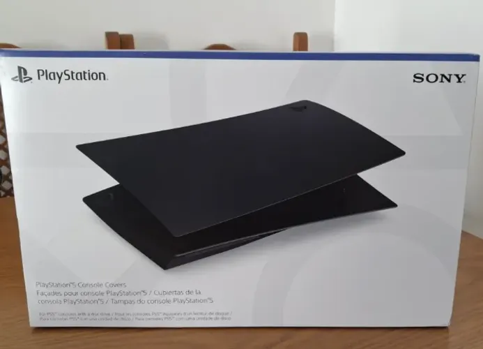 Faceplate Lateral PS5 Fat (Mídia Física) Midnight Black - Original Sony