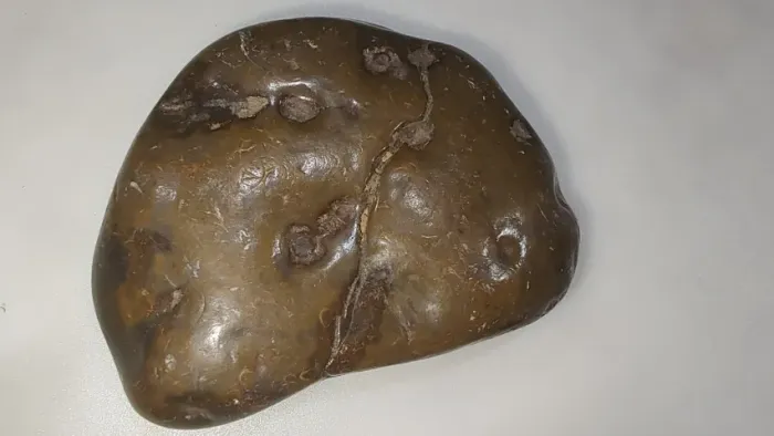 FLINTSTONE-PEDRA FLINT, SILEX MARROM NEGRO MINERAL CRISTAL BRUTO 412g