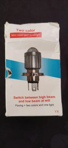 Lâmpada moto H4 canhão de luz branco X branco