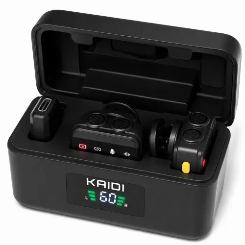 Microfone de lapela duplo KAIDI - KMF4