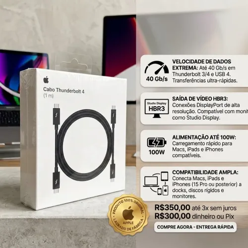 Cabo Thunderbolt 4 original Apple lacrado
