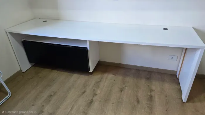 Armário aéreo + mesa com 2 gavetas grande 