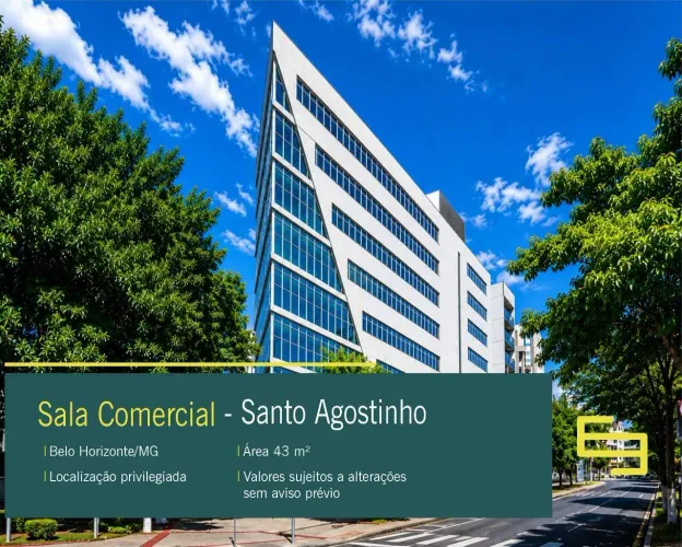 Sala Comercial para alugar no Bairro Santo Agostinho em Belo Horizonte/MG