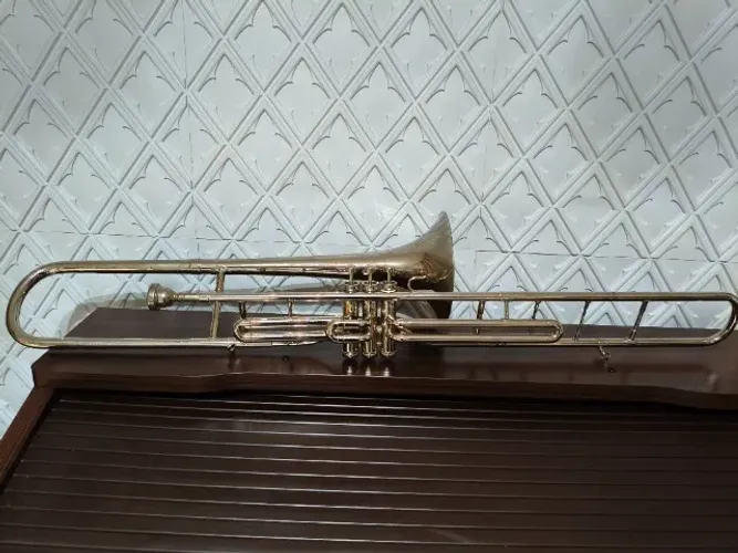 Trombone De Pistos Sib Weril Rex Longo Níquel Completo 