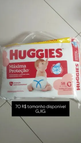 Fralda Huggies tamanho disponível G,XXG veja mais na descrição 