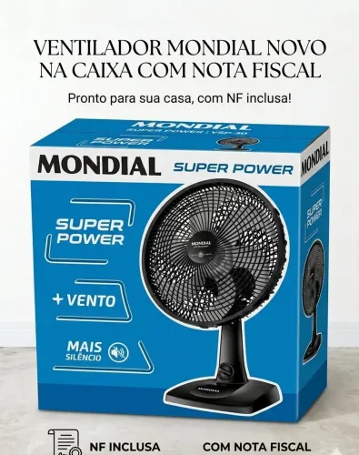 ventilador novo na caixa mondial